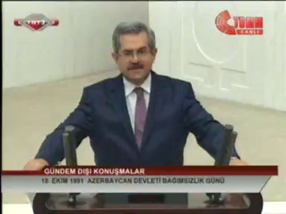 Prof.Dr.Necdet ÜNÜVAR2ın 18 Ekim 1991 Azerbaycan Devleti Bağımsızlık günü vesilesi ile Gündem Dışı Konuşması