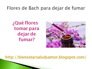 Flores de Bach para dejar de fumar