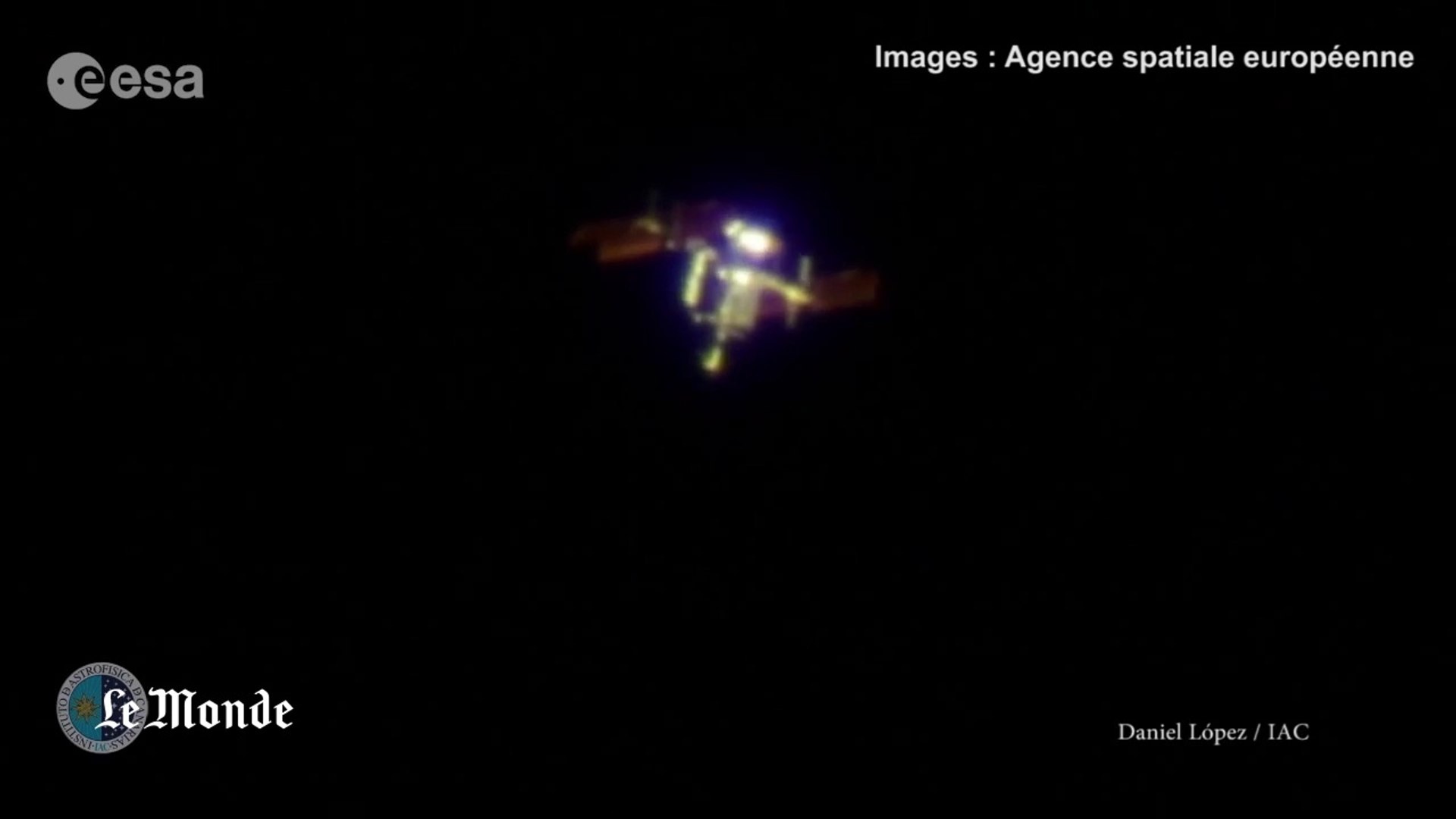 L Iss Vue Depuis La Terre Flottant Dans L Espace Video Dailymotion