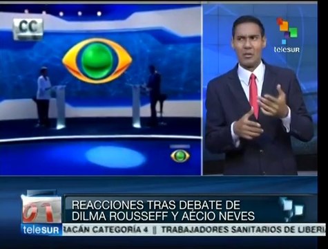 Dilma Rousseff sale victoriosa del primer debate frente a Aécio Neves