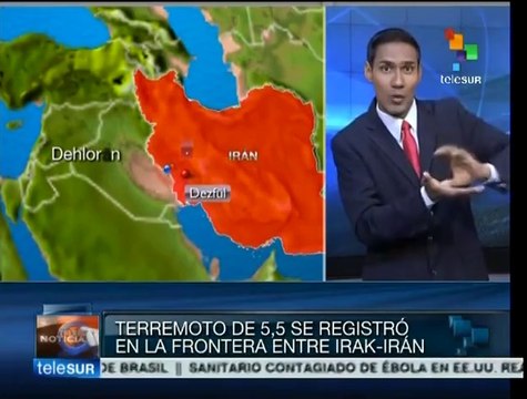 Sismo de 5.5 grados Richter se registra en Irán