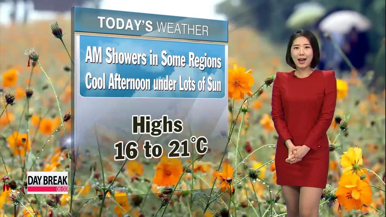 AM Showers in some areas, cool and sunny afternoon ahead