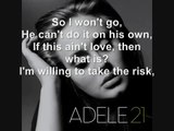 Adele - He Won't Go - Lyrics