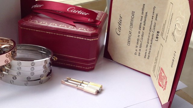Cartier Love Bracelet Yellow Gold, White Gold & Pink Gold for sale