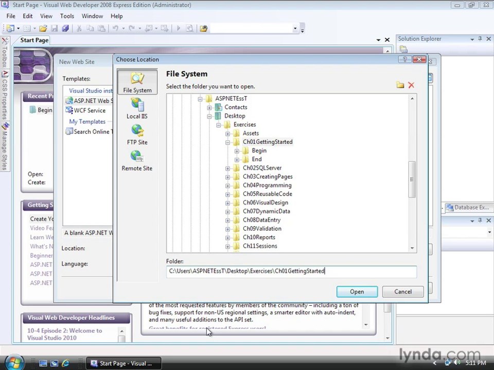 01 03. Hello World Creating your first ASP.NET web site