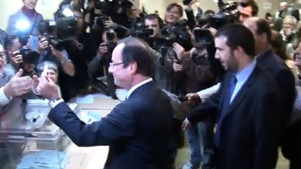 François Hollande vote (Primaires PS)