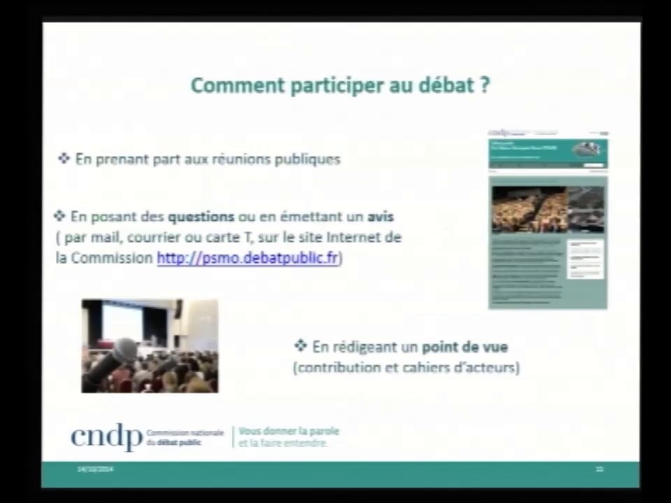 PSMO - 14/10/2014 - 2. Présentation du debat public par Michel Gaillard, Président de la CPDP, et Anne-Marie Charvet