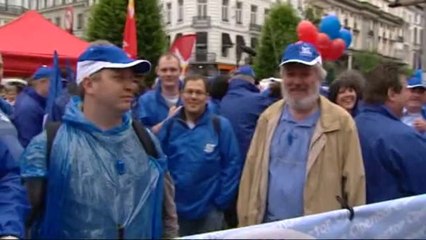 Un millier de manifestants à Bruxelles pour la journée d'action du secteur public