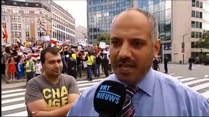Manifestation de partisans pro-morsi à Bruxelles