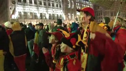 L'euphorie à la Grand Place de Bruxelles pour la victoire des Diables Rouges