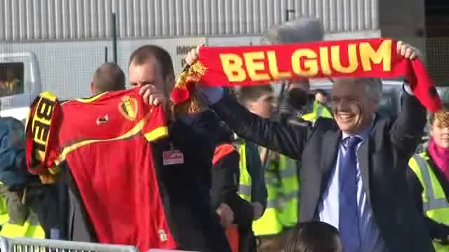 Des centaines de supporters encouragent les Diables à Zaventem