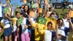 Les Diables Rouges reçoivent la visite d'enfants brésiliens lors de leur entraînement