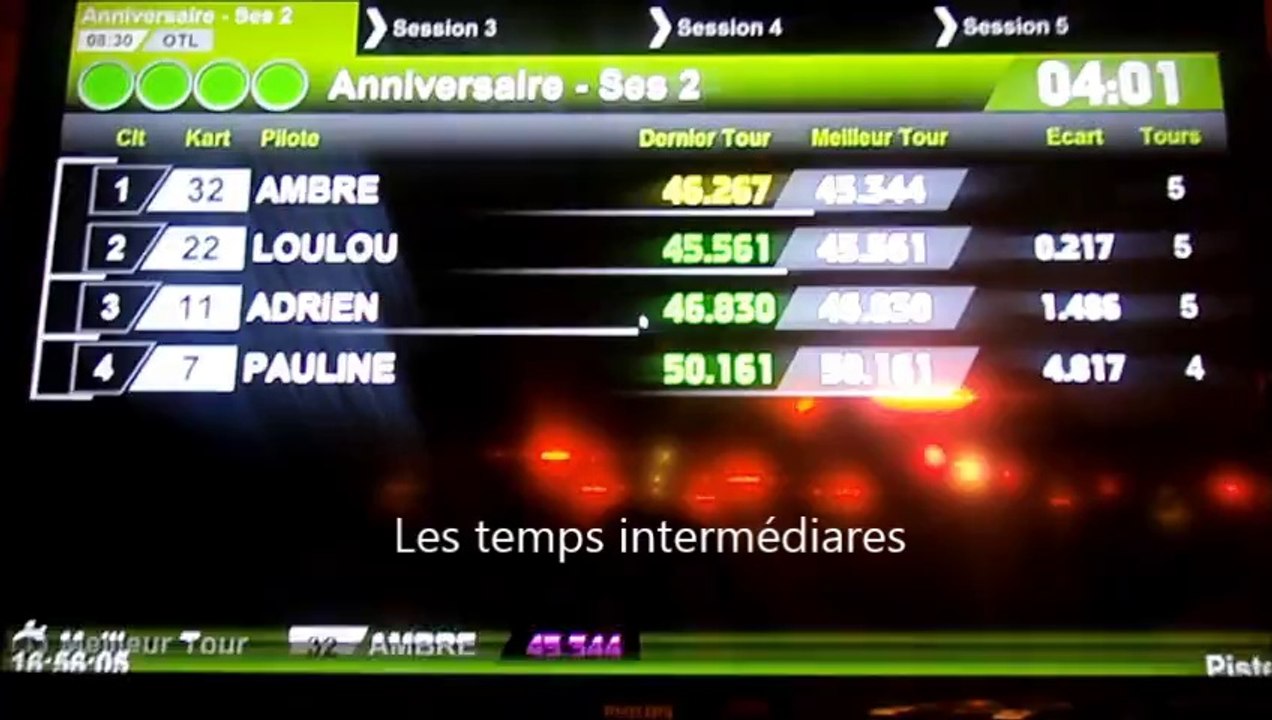 Anniversaire Lou 11 ans Karting Genas Course 2