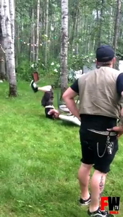 Chair jump goes wrong