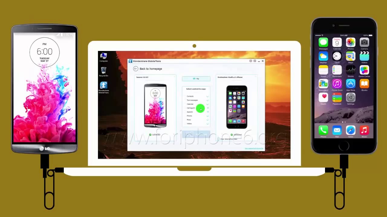 How to Transfer Contacts from LG G3 to iPhone 6 Plus using Mac - PC !