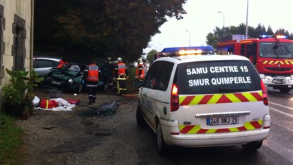 Collision spectaculaire à Quimperlé