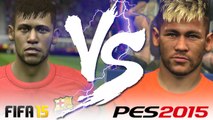 PES 2015 vs FIFA 15 : 11 joueurs stars comparées en vidéo maison