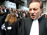 Manifestation des avocats à Bruxelles
