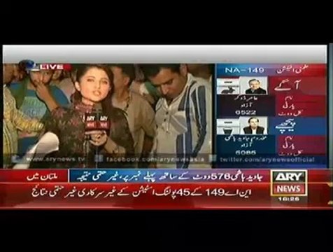 PTI Supporters Chanting Ek Chawal aadmi , Hashmi Hashmi Outside Multan Polling Station