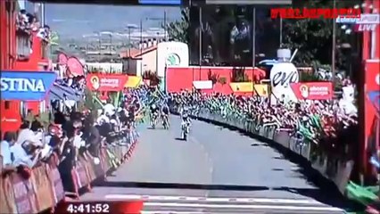 Vuelta (16ème étape): une partie du pelotn se trompe de chemin à l'arrivée !