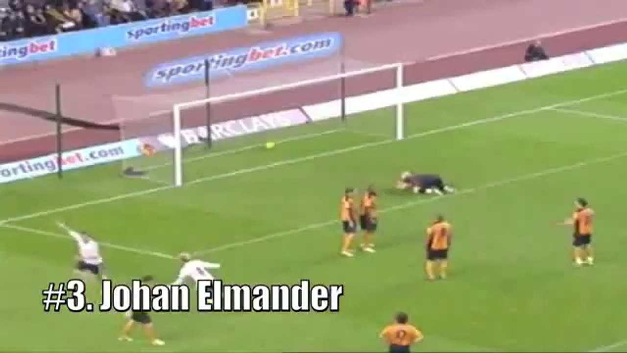 No10. Johan Elmander, BOLTON v Wolves, 2010/11