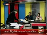 Mubashir Lucman Distributing Sweets during a Live Show on Javed Hashmi's Defeat