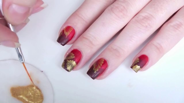 Маникюр 'Осенние листья'