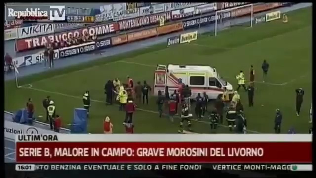 Piermario Morosini victime d'un malaise en plein match