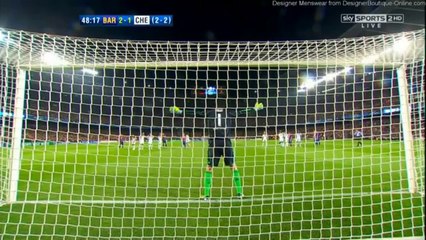 Le pénalty raté de Chelsea contre le Barça