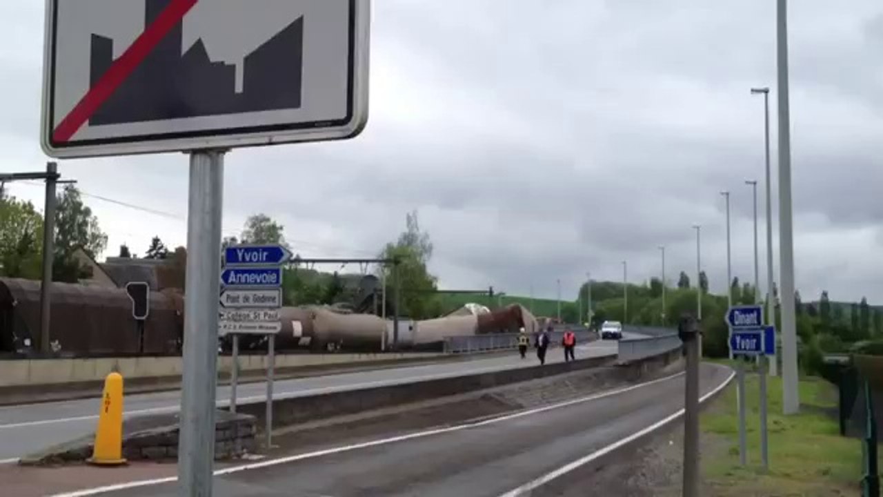 Collision de deux trains de marchandises à Godinne