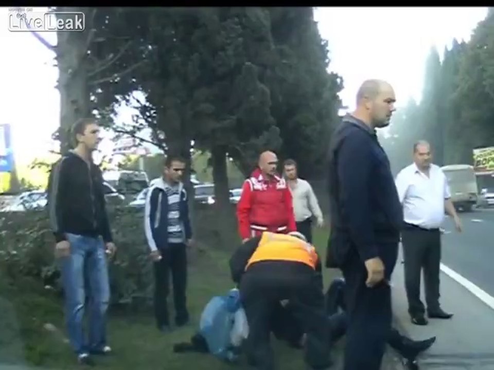 Accident de la route spectaculaire en Russie