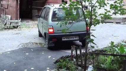 Elle met plus de 3 minutes pour rentrer sa voiture dans son garage