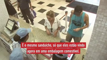 Des hamburgers avec des emballages comestibles