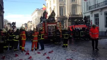 Tensions lors de la manifestation des pompiers à Bruxelles (2)