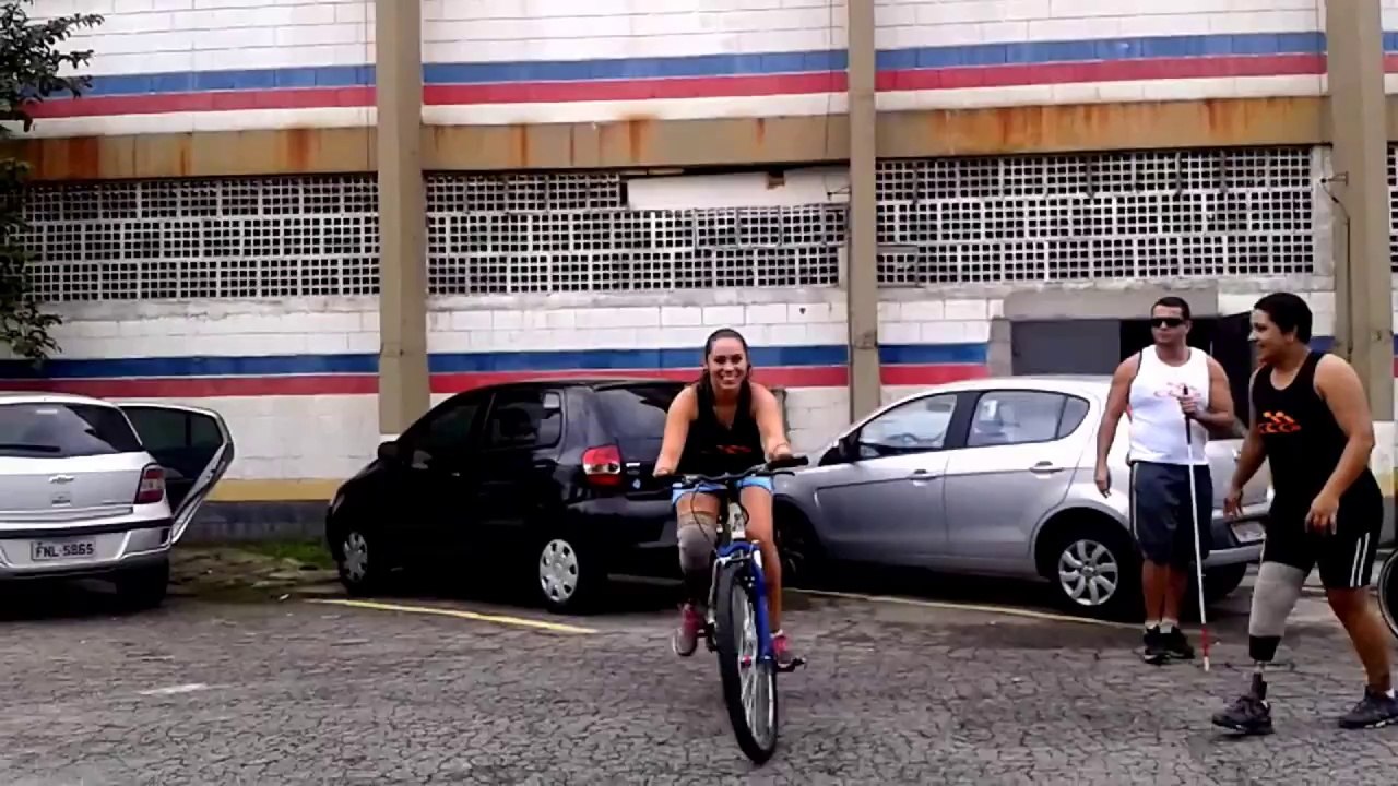 Riding a bike without hands