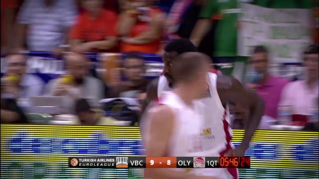 Dunk of the night: Othello Hunter, Olympiacos Piraeus
