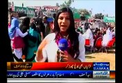College Girls Reached PTI Sargodha Jalsa Venue
