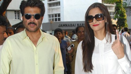 Anil Kapoor, Sonam Kapoor, Poonam Sinha | Maharashtra Assembly Elections 2014 !