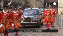 Queen Elizabeth visits London's WWI poppy garden