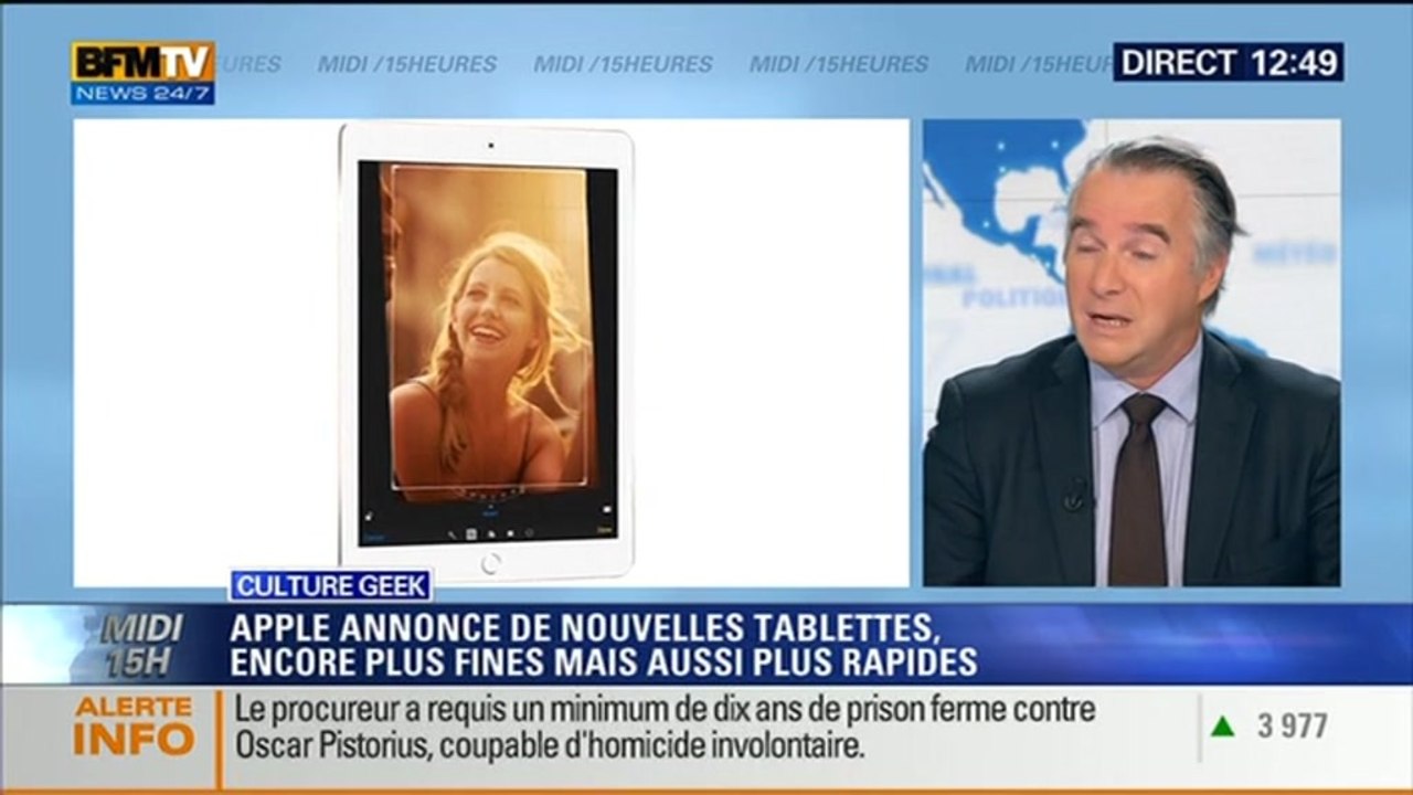 Culture Geek: Apple dévoile de nouvelles tablettes, encore plus fines et plus rapides - 17/10