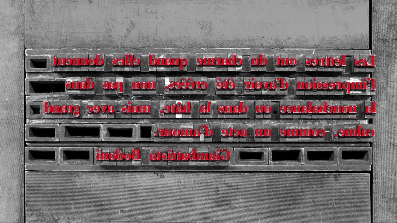 Sacrés caractères - Bodoni