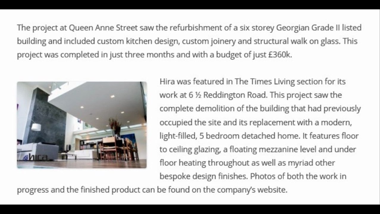 Innovatively Designed buildings in London by Hira Construction