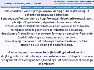 Kleding bedrijfskleding bedrukken Schagen