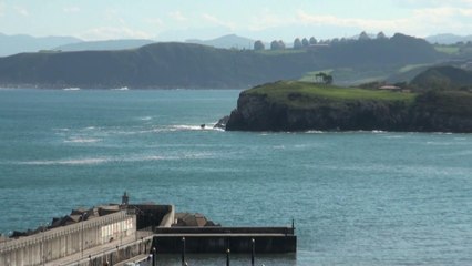 PAISAJE ambiente en Candás hoy 17 Octubre, veranillo en pleno otoño