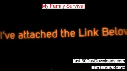 My Family Survival Plan - My Family Survival Course