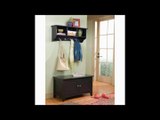 Home Styles Storage Bench with Coat Rack