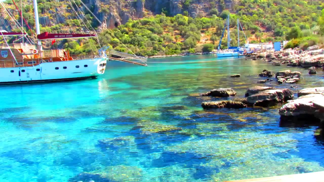 kaş büyükçakıl likya yolundan limanağzına gidiş