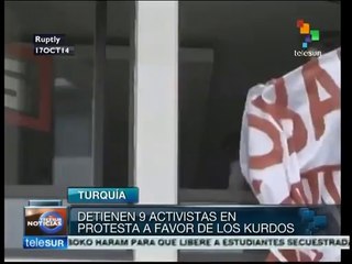 Activistas protestan en Turquía en solidaridad con Kobane