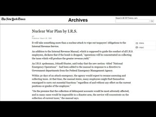 Nuclear War Plan by IRS