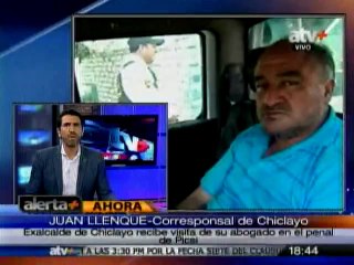 Ex alcalde de Chiclayo es visitado por familiares y abogado